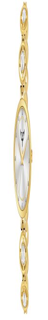 WHITE BIRD Ladies Fashion Watch with Bracelet and Crystal Bezel, Black Analog Design, Water Resistant