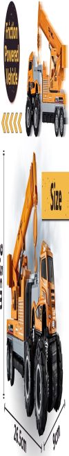 WHITE BIRD Metal Head Construction Crane Truck Toys Alloy Diecast Truck Set Toy, Diecast Miniature Car Model Best Birthday Gift for Kids (Crane-230)
