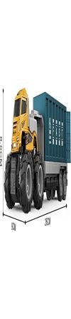 WHITE BIRD Construction Excavator 360 Degree Rotate Vehicle with Lights and Sounds Toy for Boys and Kids,Yellow (2 Color Truck - Sent Any One Color) (Freight Truck)