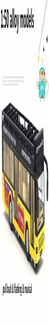WHITE BIRD Diecast Double Decker London Bus Toy Metal Alloy Bus for Kids Light Music Open Door Collection Friction Bus Toys for Boy Kids