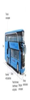 WHITE BIRD Diecast Double Decker London Bus Toy Metal Alloy Bus for Kids Light Music Open Door Collection Friction Bus Toys for Boy Kids